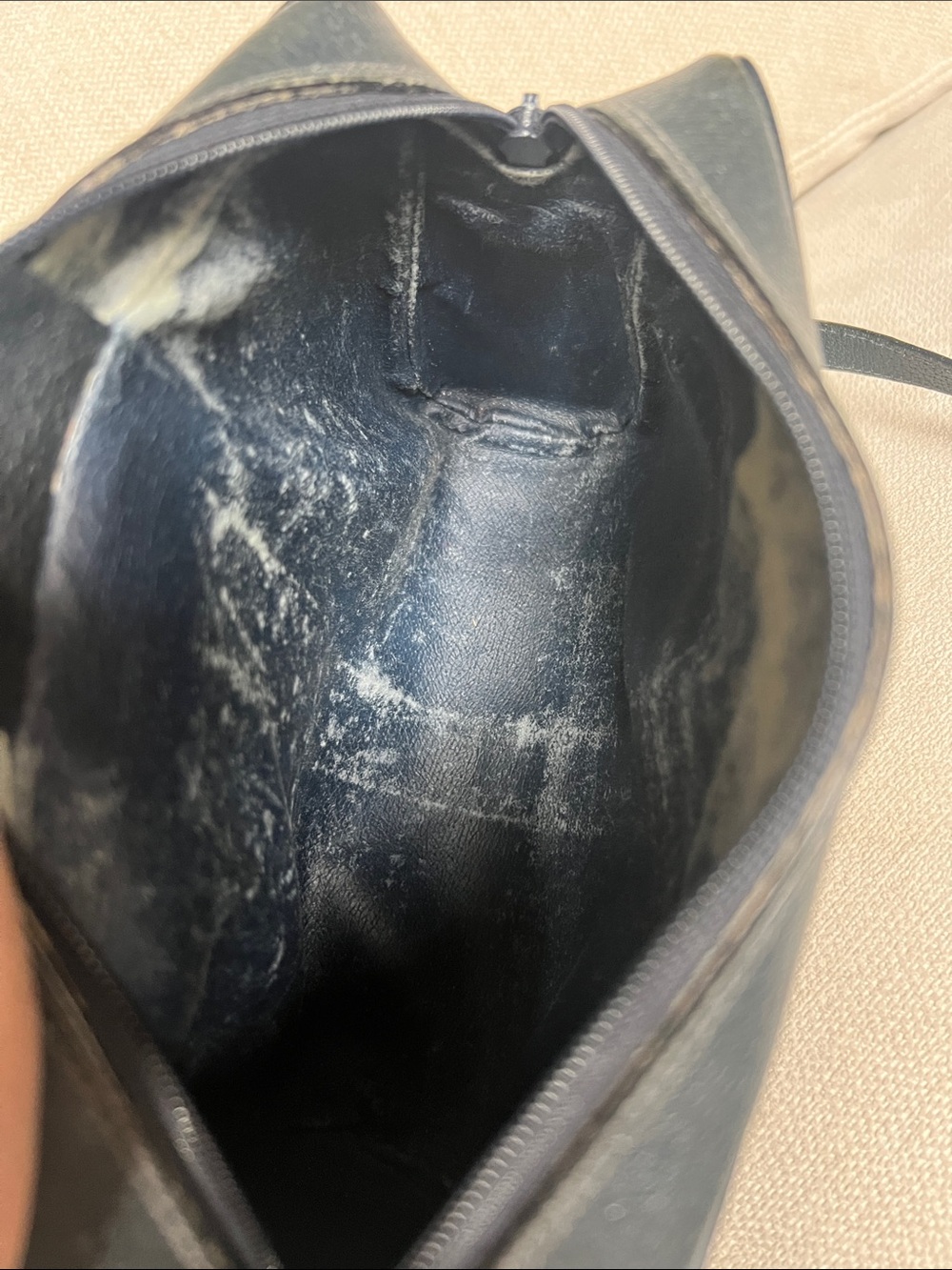 Gucci Navy, Ivory & Red GG Canvas Crossbody Bag, please see all pics - Picture 13 of 14
